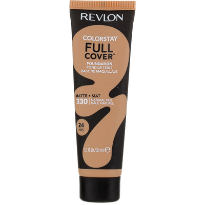 Revlon ColorStay Full Cover Matte Foundation, Natural Tan 330, 1 fl oz