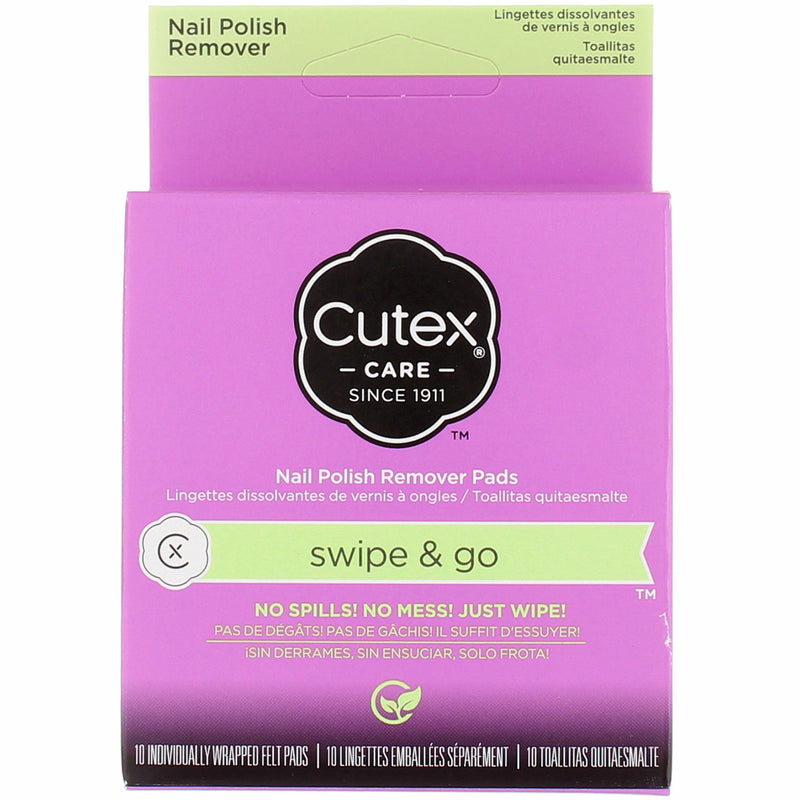 Cutex Swipe & Go Nail Polish Remover, 10 Ct Original