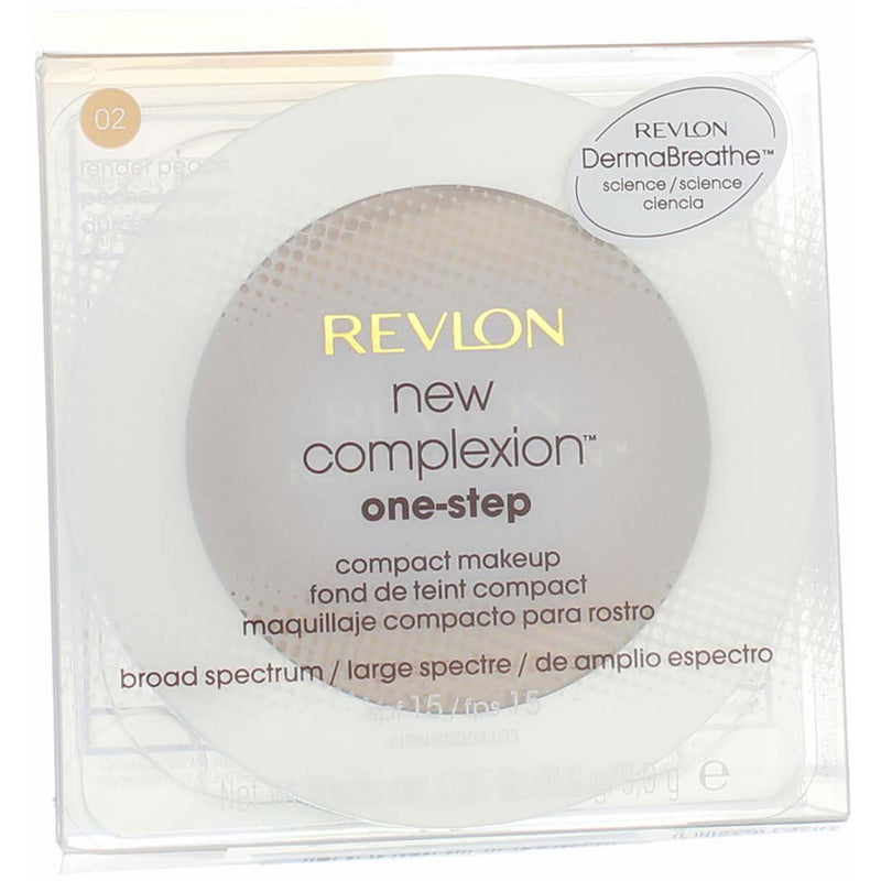 Revlon New Complexion One-Step Compact Makeup Foundation, Tender Peach 2, SPF 15, 0.35 oz