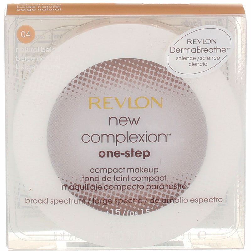 Revlon New Complexion One-Step Compact Makeup Foundation, Natural Beige 4, 0.35 oz