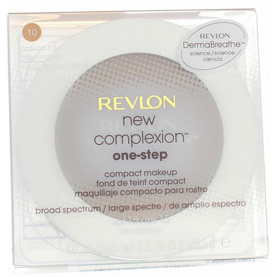 Revlon New Complexion One-Step Compact Makeup Foundation, Natural Tan 10, SPF 15, 0.35 oz