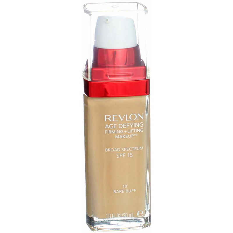 Revlon Age Defying 3X Firming + Lifting Makeup Foundation, Bare Buff 10, SPF 20, 1 fl oz