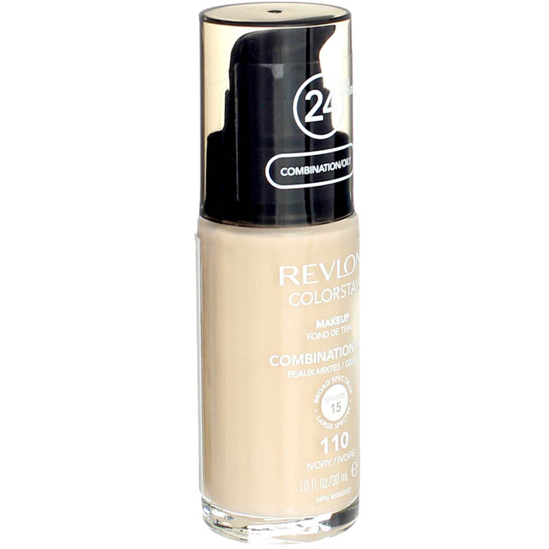 Revlon ColorStay Makeup Foundation For Combination Oily Skin, Ivory 110, SPF 15, 1 fl oz