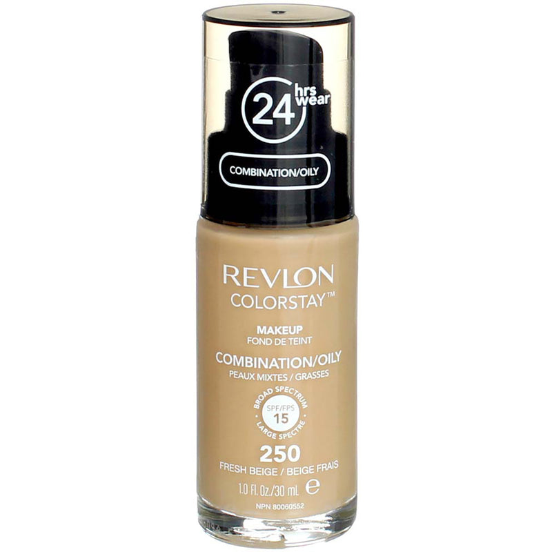 Revlon ColorStay Makeup Foundation For Oily Skin, Fresh Beige 250, SPF 15, 1 fl oz