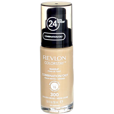 Revlon ColorStay Makeup Foundation For Combination Oily Skin, Golden Beige 300, SPF 15, 1 fl oz