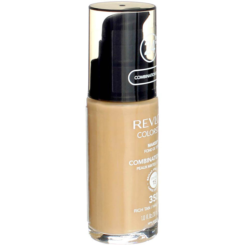 Revlon ColorStay Makeup Foundation For Combination Oily Skin, Rich Tan 350, SPF 15, 1 fl oz
