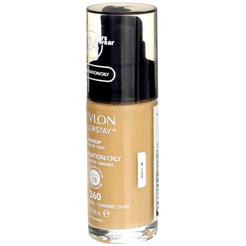 Revlon ColorStay Makeup Foundation For Oily Skin, Golden Caramel 360, SPF 15, 1 fl oz