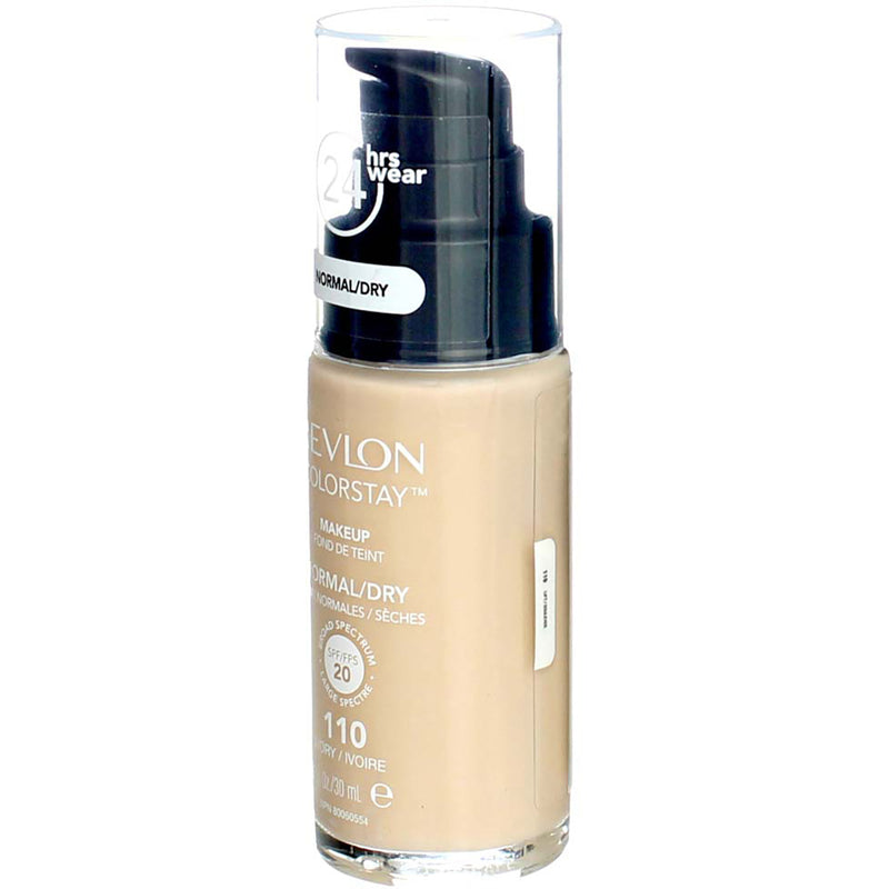Revlon ColorStay Makeup Foundation For Normal Dry Skin, Ivory 110, SPF 20, 1 fl oz