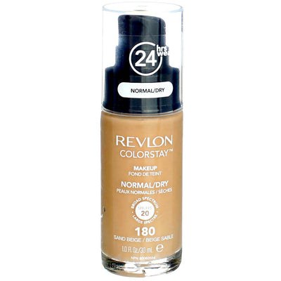 Revlon ColorStay Makeup Foundation For Normal Dry Skin, Sand Beige 180, SPF 20, 1 fl oz