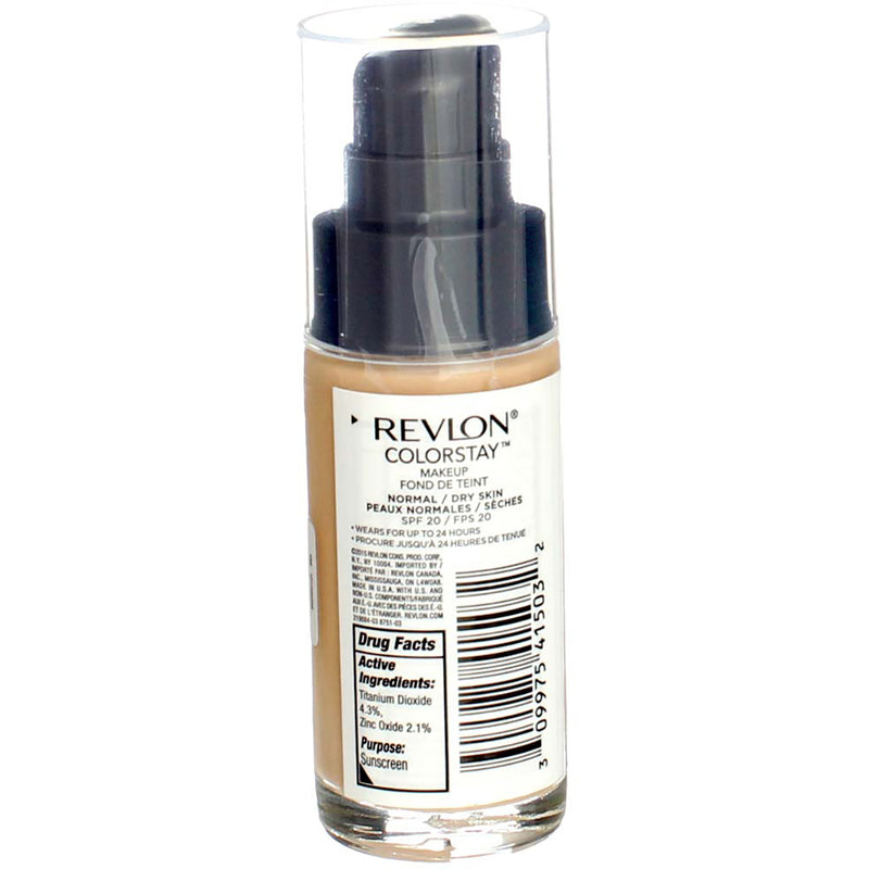 Revlon ColorStay Makeup Foundation For Normal Dry Skin, Sand Beige 180, SPF 20, 1 fl oz