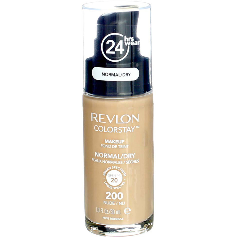 Revlon ColorStay Makeup Foundation For Normal Dry Skin, Nude 200, SPF 20, 1 fl oz