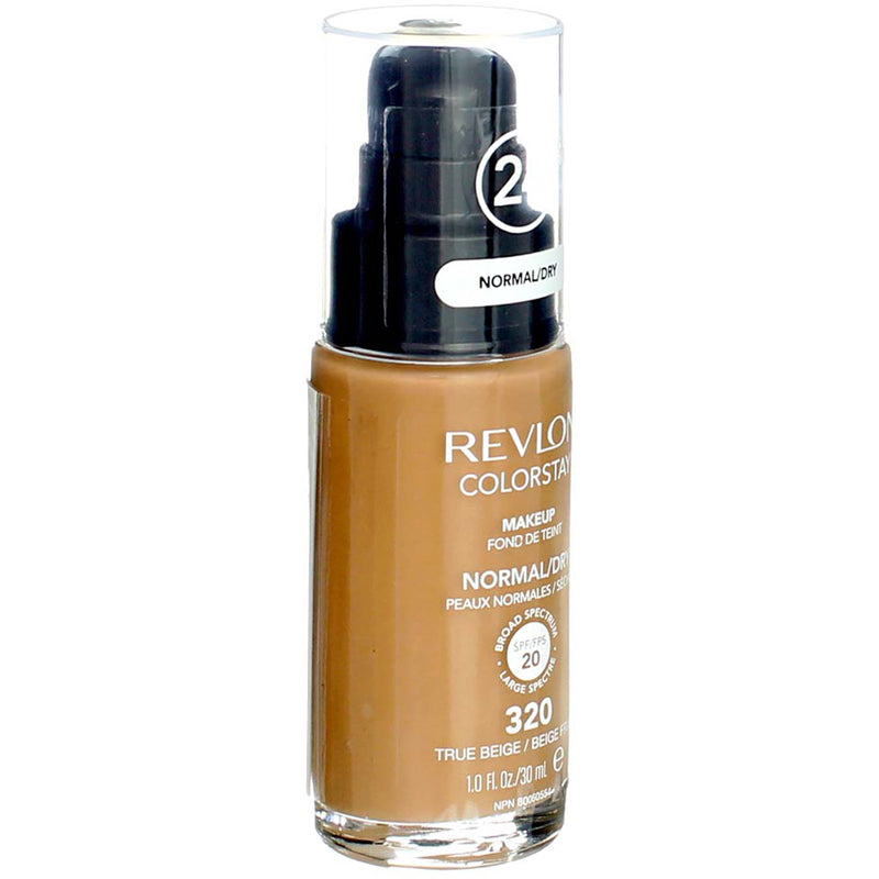 Revlon ColorStay Makeup Foundation For Normal Dry Skin, True Beige 320, SPF 20, 1 fl oz