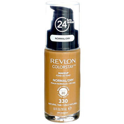 Revlon ColorStay Makeup Foundation For Normal Dry Skin, Natural Tan 330, SPF 20, 1 fl oz