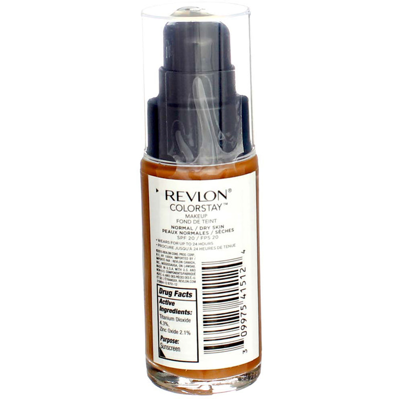 Revlon ColorStay Makeup Foundation For Normal Dry Skin, Cappuccino 410, SPF 20, 1 fl oz