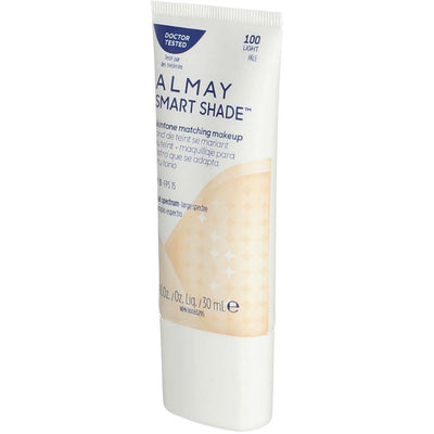 Almay Smart Shade Skintone Matching Foundation Makeup, Light 100, SPF 15, 1 fl oz