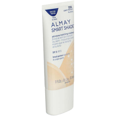 Almay Smart Shade Skintone Matching Foundation Makeup, Light/Medium 200, SPF 15, 1 fl oz