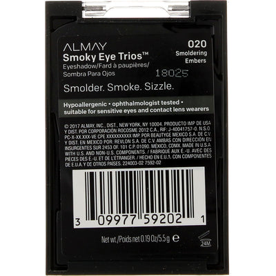 Almay Smoky Eye Trios Eyeshadow, Smoldering Embers 20, 0.19 oz