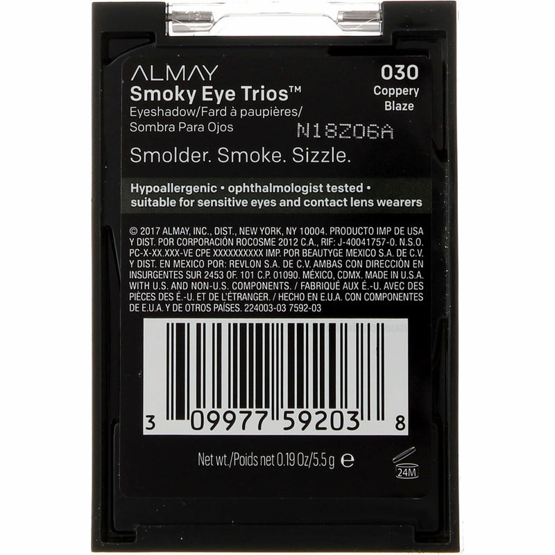 Almay Smoky Eye Trios Eyeshadow, Coppery Blaze 30, 0.19 oz