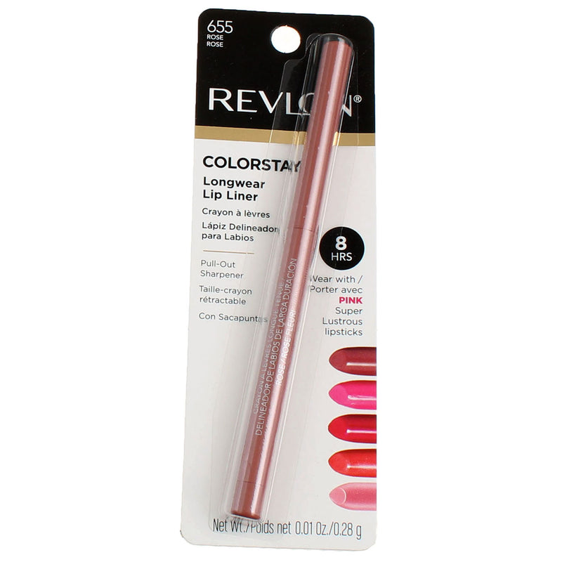 Revlon ColorStay Longwear Lipliner, Rose 655, 0.01 oz