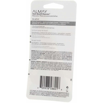 Almay Multi-Benefit Washable Mascara, Blackest Black 501, 0.21 fl oz