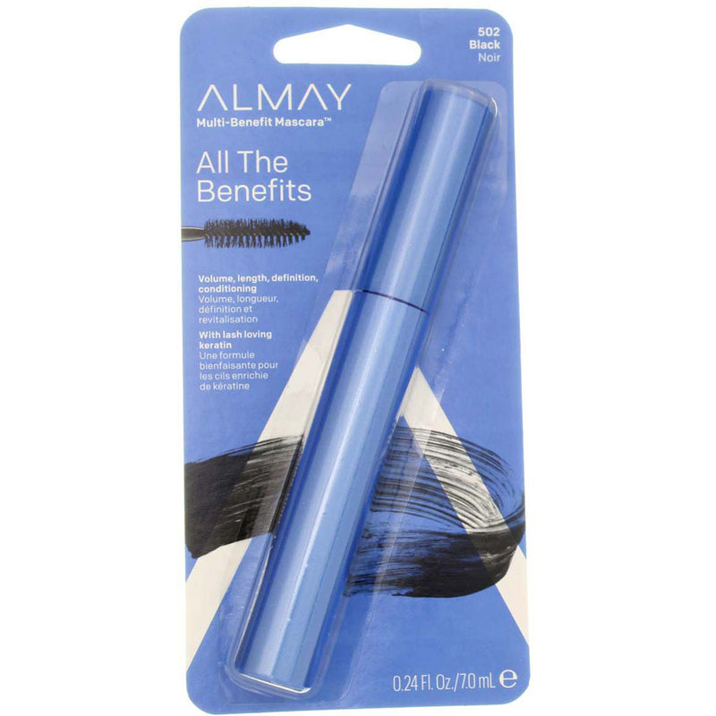 Almay Multi-Benefit Washable Mascara, Black 502, 0.21 fl oz