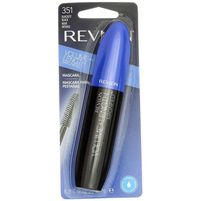 Revlon Volume + Length Magnified Waterproof Mascara, Blackest Black 351, 0.28 fl oz