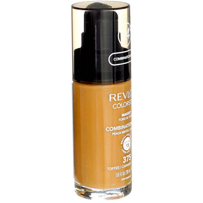 Revlon ColorStay Makeup Foundation For Combination Oily Skin, Toffee 375, SPF 15, 1 fl oz