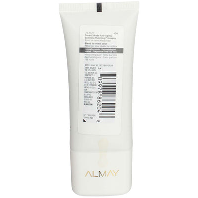 Almay Smart Shade Anti-Aging Skintone Foundation, Medium Meets Deep 400, SPF 20, 1 fl oz