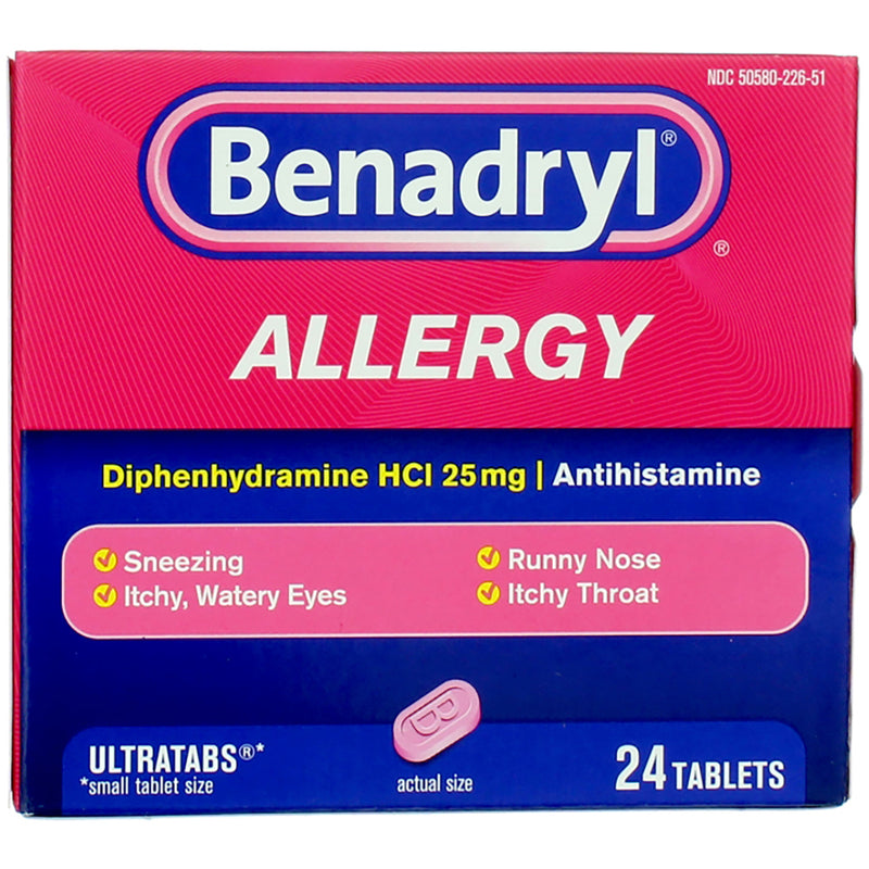 Benadryl Allergy Tablets, 24 Ct