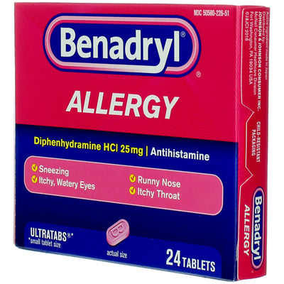 Benadryl Allergy Tablets, 24 Ct