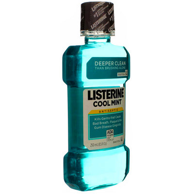 Listerine Antiseptic Mouthwash, Cool Mint, 250 mL