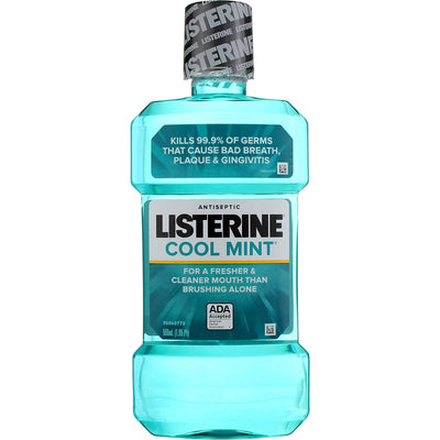Listerine Antiseptic Mouthwash, Cool Mint, 500 mL