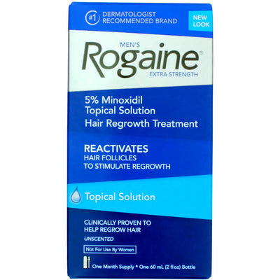 Rogaine Men's Extra Strength Hair Regrowth Treatment, Unscented, 2 fl oz