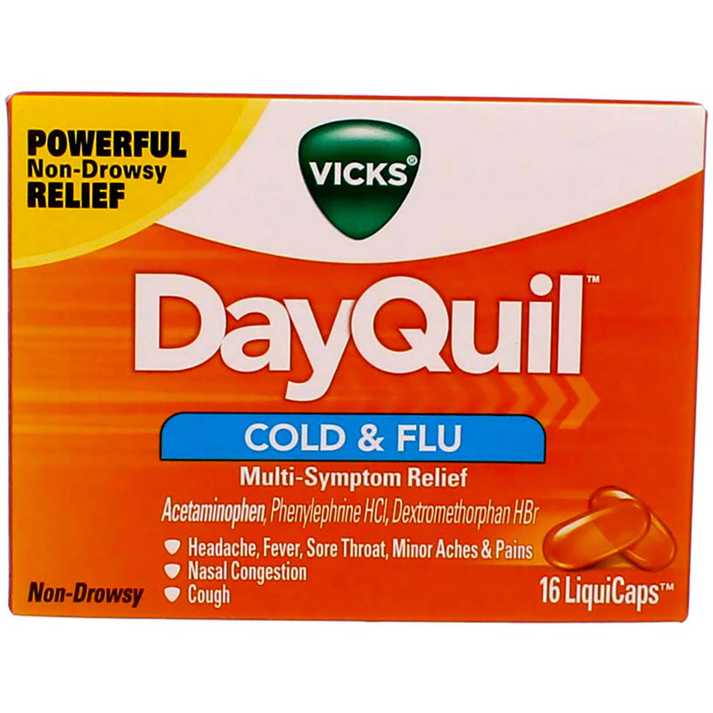 Vicks DayQuil Cold & Flu Relief LiquiCaps, 16 Ct