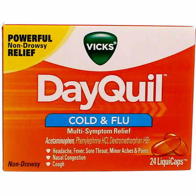 Vicks DayQuil Cold & Flu Relief LiquiCaps, 24 Ct