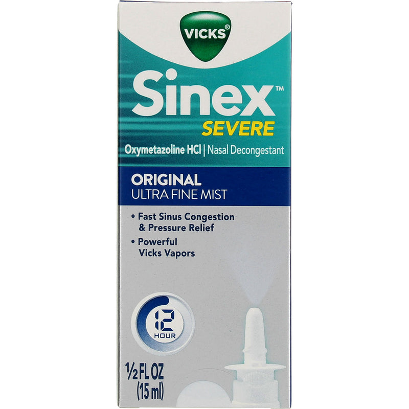 Vicks Sinex Severe Nasal Decongestant Ultra Fine Mist, 0.5 fl oz