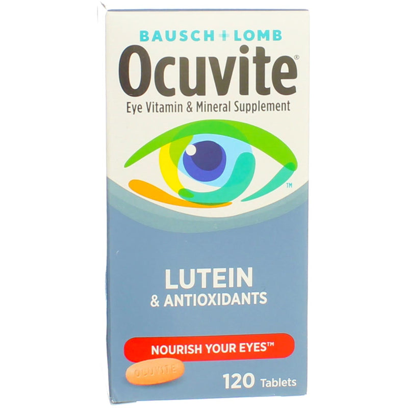 Bausch & Lomb Ocuvite Lutein Eye Vitamin & Mineral Supplement Tablets, 120 Ct