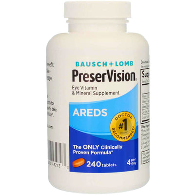 Bausch & Lomb PreserVision AREDS Tablets, 240 Ct