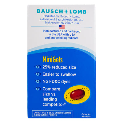 Bausch & Lomb Ocuvite Adult 50+ Eye Vitamin & Mineral Supplement Minigels, 90 Ct