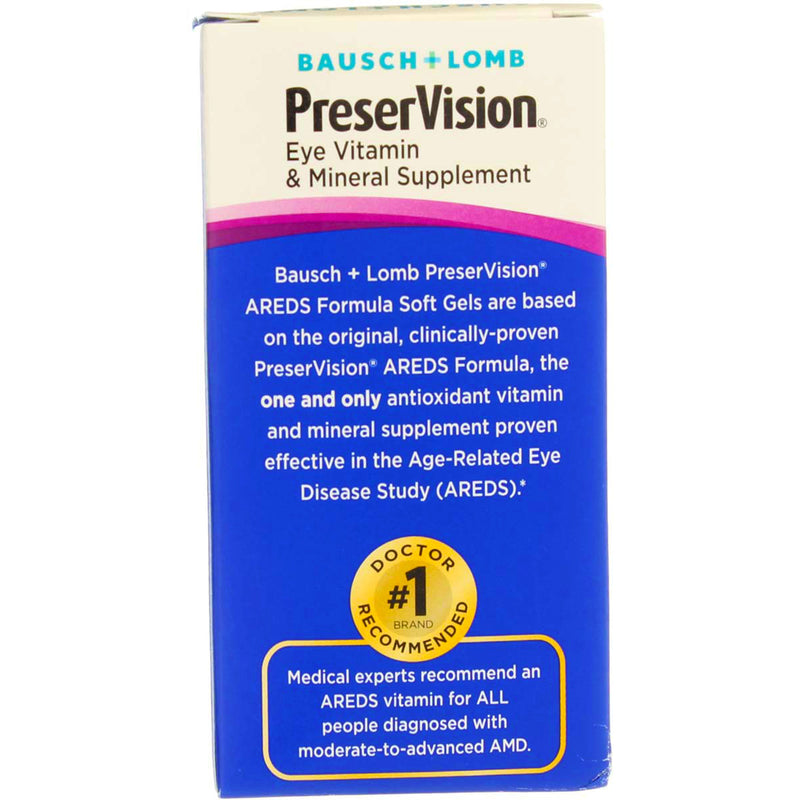 Bausch & Lomb PreserVision AREDS Softgels, 120 Ct