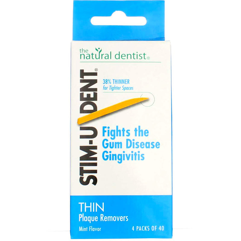 The Natural Dentist Stim-U-Dent Thin Plaque Removers, Mint, 160 Ct