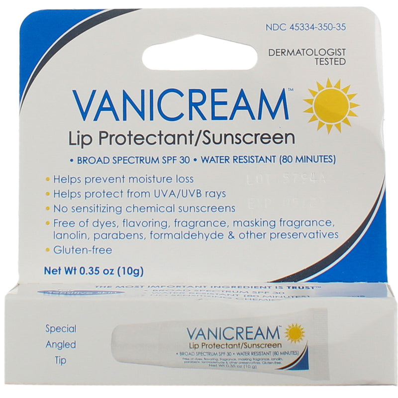 Vanicream For Sensitive Skin Lip Protectant Sunscreen, SPF 30, 0.35 oz