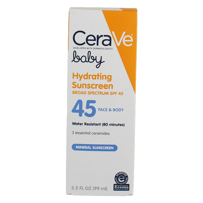 CeraVe Baby Hydrating Sunscreen, SPF 45, 3.5 fl oz