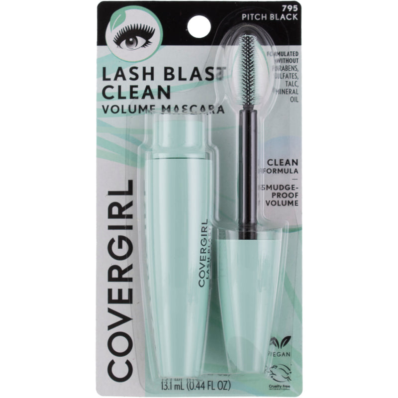 CoverGirl Lash Blast Clean Volume Mascara, Pitch Black 795, 0.44 fl oz
