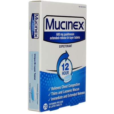 Mucinex Expectorant, 600 mg, 20 Ct