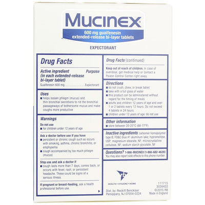 Mucinex Expectorant, 600 mg, 68 Ct
