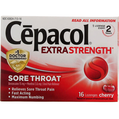 Cepacol Extra Strength Lozenges, 18.6, 16 Ct, Cherry 2.2 oz