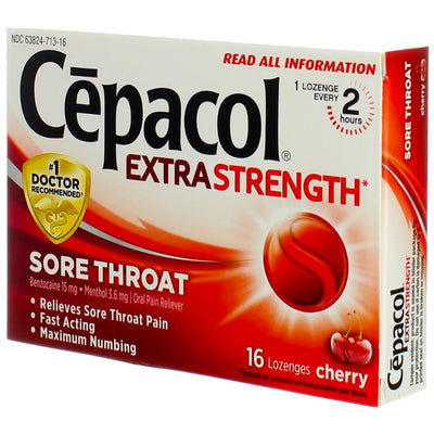 Cepacol Extra Strength Lozenges, 18.6, 16 Ct, Cherry 2.2 oz