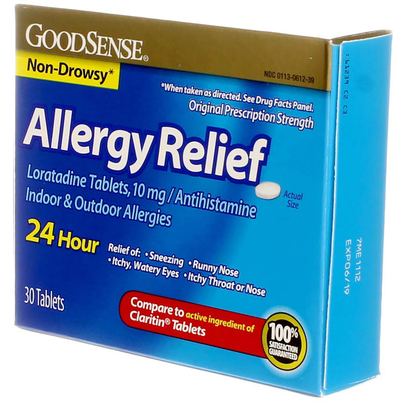 GoodSense Antihistamine Loratadine Allergy Relief Tablets, 10 mg 24-Hour, 30 Ct