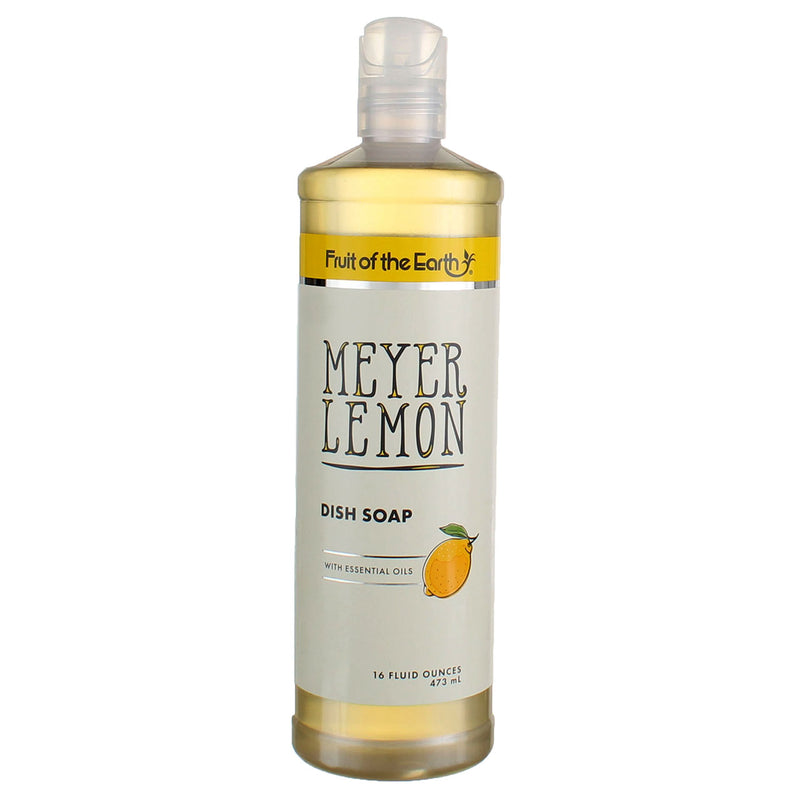 Fruit Of The Earth Meyer Lemon With Essential Oils Dish Soap, Lemon, 16 fl oz